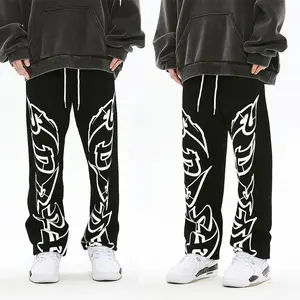 Custom Y2k Summer Streetwear Sweatpants for Men Casual Solid Jogger Trousers