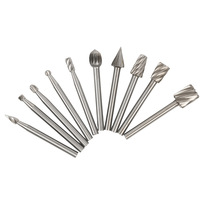 6pc lime rotative en acier à grande vitesse petit ensemble d'outils électriques de bricolage pour le travail du bois avec disque abrasif de capacité de coupe de meulage inclus