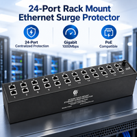 Parafoudre DIN Rail pour protection contre les surtensions, protection contre la foudre, PoE 24 ports 5kA 1000M, Fabricant ODM, Projet de réseau d'entreprise personnalisé
