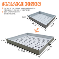 Meubles de cuisine métalliques extensibles personnalisés, tiroir coulissant, longueur et largeur réglables, étagère de rangement pliable pour garde-manger, organisateur d'épices et d'aliments