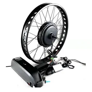 Ban Motor Listrik Ukuran 26 Inci 24 Inci, Kit Konversi Sepeda Motor As Roda Sepeda Salju 48V 4.0 W 500 W 1000 Watt 26X1500