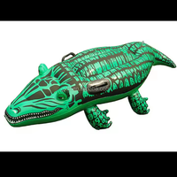 Waterhan FLT1921 Jeu d'Entretenissement Aquatique Multi-joueurs pour Fêtes, Accessoires de Jeu, Bateau Gonflable Ovale Crocodile, Piscine à Vagues en PVC