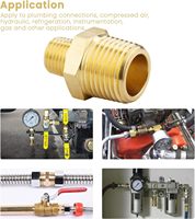 1/2 à 3/8 Réducteur 3/8 à 1/2 RV Adaptateur de robinet Raccord à compression en laiton Adaptateur de ligne d'alimentation de robinet pour tuyau d'eau de plomberie