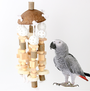 <strong>Wholesale</strong> New Style Bird Large <strong>Parrot</strong> <strong>Toys</strong> Natural Wooden Blocks Bird Chewing <strong>Toy</strong> Bite <strong>Toy</strong> Suits for Macaws <strong>Parrots</strong> - Product Image 1