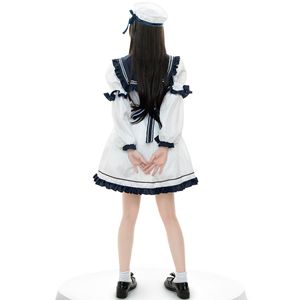 Traje azul marino de Anime japonés de <span class=keywords><strong>manga</strong></span> corta y <span class=keywords><strong>manga</strong></span> larga, juego de rol, traje de marinero Sexy, uniforme de COSPLAY, novedad de 2017 - Product Image 2