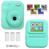 Cámara Instantánea para Niños, Diseño Bonito y Resistente a Golpes, Pantalla HD de 2.4 Pulgadas, Cámara de Juguete para Niños para Fotos, Vídeos e Impresión de Stickers, Regalo