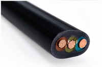 Kabel Pompa Bawah Air Fleksibel Karet Pipih 3 4 Inti 600V Tahan Air
