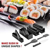 Ensemble de fabrication de sushi en plastique, machine à feuilles de riz, machine à rouleaux de sushi