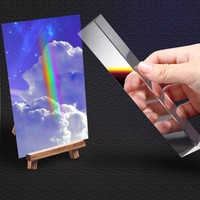 Prisme triangulaire en cristal de quartz optique en verre, prisme équilatéral, vente en gros