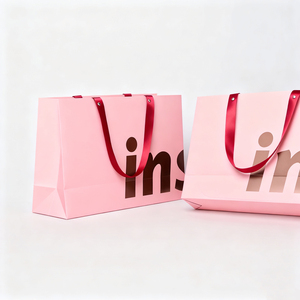 Tùy Chỉnh Sang Trọng Màu Nâu Cửa Hàng Đồ Trang Sức Quà Tặng Túi Giấy Biểu Tượng Mang Túi Với Ribbon Cho Quần Áo Bán Lẻ - Product Image 2