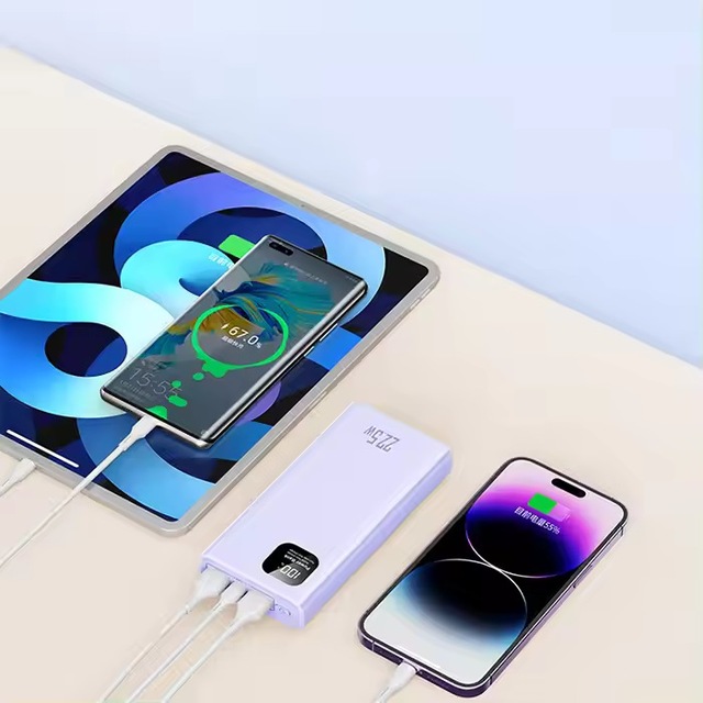 Hot Selling Custom Portable 20000-30000mAh Power Bank with 22.5W PD Fast Charging Battery Charger Mini 30000mah Phone Charger