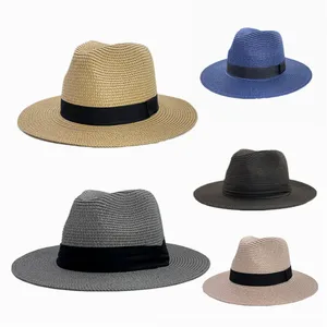 หมวกใส่เดินชายหาดของผู้หญิง,หมวกฟางขนาดใหญ่หมวกกันแสงแดดแฟชั่นใหม่ฤดูร้อน