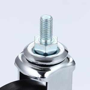 Ruedas universales de PP de 3 pulgadas, tornillo de doble rodamiento liso, ruedas de carro de mano silenciosas, estante de muebles de freno lateral, rueda Universal - Product Image 6