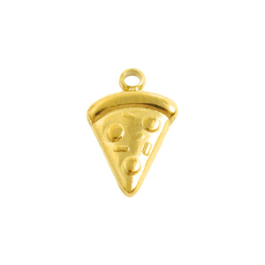 Pendentif en forme de tranchette de pizza en acier inoxydable, breloques plaquées or 18 carats pour collier, bracelet et bijoux DIY - Product Image 5