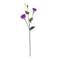 Bunga Eustoma Lisianthus Everbloom Putih Buatan Tangan Realistis Mewah dari Sutra Buatan 67CM Gaya Alami untuk Pernikahan, Rumah, Pesta, Natal