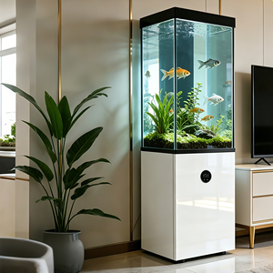 <span class=keywords><strong>Acuario</strong></span> con Bombas de Agua 2026 Vertical <span class=keywords><strong>para</strong></span> Sala de Estar con Filtro Inferior de Vidrio Ultra Blanco Inteligente - Product Image 1