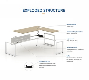 Escritorio Ejecutivo EGROspace Profesional de Alta Gama, Mesa Minimalista en Forma de L para Director, Gerente <span class=keywords><strong>o</strong></span> <span class=keywords><strong>CEO</strong></span> - Product Image 5