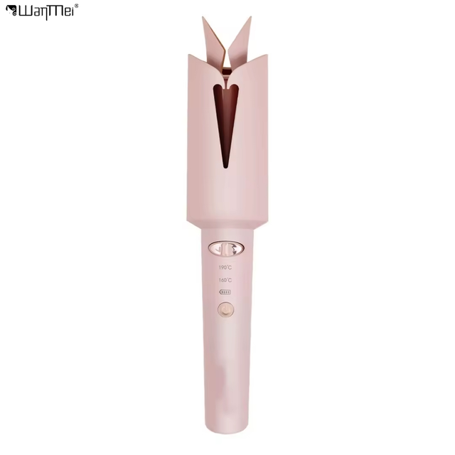 Wanmei Cordless Auto Hair Curler Ceramic Automatic Curling Iron with Lithium Battery OEM with LCD Display Automatic Curler