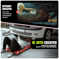 36 inci Mechanic Creeper, Otomotif garasi perbaikan profil rendah di bawah mobil Rolling Creeper dengan Padded Headrest, plastik