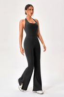 Combinaison de yoga et de fitness pour femme, couleur unie personnalisable, legging moulant, tenue de danse et de sport, effet push-up, pour l'exercice et la course à pied