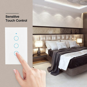 Tuya <span class=keywords><strong>3</strong></span> Gang Interruptor Wifi de <span class=keywords><strong>3</strong></span> vías/Interruptor de luz Wifi inalámbrico inteligente Australia/Interruptor de pared táctil inteligente - Product Image 4