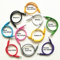Qje — câble audio monorack en nylon tressé, pour synthétique modulaire, 3.5mm vers 3.5mm, 3.5mm, logo personnalisé, micro-orack, 3.5mm