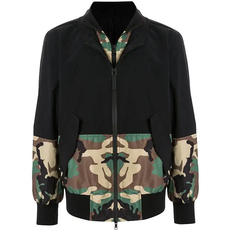 Oversized Jacket Street Wear High Quality Custom Camouflage Military Style Patchwork Outdoor Sportswear Men Work Jacket