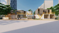Maison en conteneur modulaire de style bureau sur mesure-Bureau en conteneur professionnel avec zones privées insonorisées