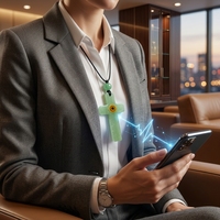 Pendentif intelligent NFC en pierres précieuses, bijoux intelligents NFC pour la lecture de versets bibliques et le partage de cartes de visite numériques