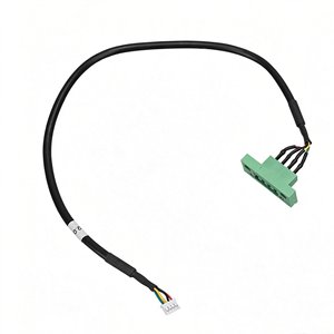 Harnais de câblage personnalisé à 4 conducteurs, bloc de bornes vert, connecteur blanc pour contrôle industriel, automatisation de motocyclettes, CE ROHS - Product Image 3