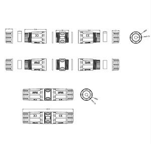 IP68กันน้ำ <span class=keywords><strong>Cat6A</strong></span> <span class=keywords><strong>RJ45</strong></span>อะแดปเตอร์อีเธอร์เน็ต8P8C ขั้วต่อการขยายเครือข่ายกลางแจ้ง - Product Image 5