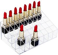 Lucite personnalisé Transparent acrylique rouge à lèvres titulaire plexiglas maquillage organisateur présentoir