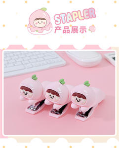 사용자 정의 플라스틱 귀여운 작은 스테이플러 재미있는 인형 모양 스테이플러 학교 만화 미니 스테이플러 학생 승진 선물 - Product Image 4