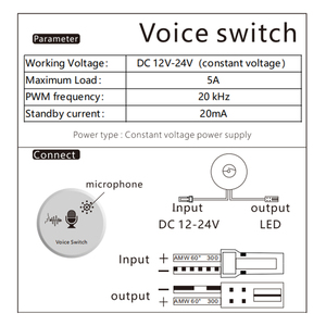 Precise T Sub-control 12V 24V Off-line <strong>Sound</strong> <strong>Switch</strong> Voice Recognition Inductive Smart <strong>Switch</strong> With Voice Control <strong>Sound</strong> Control - Product Image 4