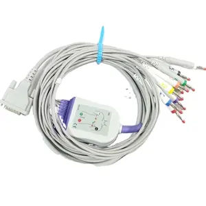 Kompatibel dengan berbagai satu potong kabel pasien Ecg kabel Ekg 10 kabel utama Ekg