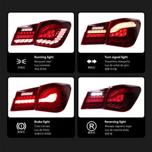 알린트릭스 신형 LED 드래곤 스케일 러닝 라이트 시퀀셜 방향지시등 12V 2009-2014 쉐보레 크루즈 테일 라이트 어셈블리 - Product Image 5