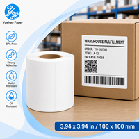 Etiquetas Térmicas Autoadhesivas en Rollo, Papel Térmico 100x100mm, para Códigos de Barras y Almacenes