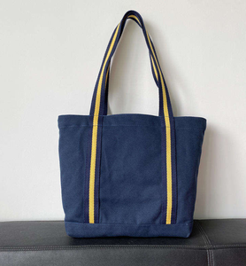 Bolsa de Compras de Lona de Algodón con Logotipo Personalizado al por Mayor, con Asa de Cuero, para Mujer - Product Image 3