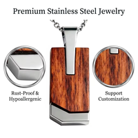 Collier pendentif rectangulaire en acier inoxydable Fatingna, plaqué or, gravable, forme géométrique tendance, cadeau pour couple