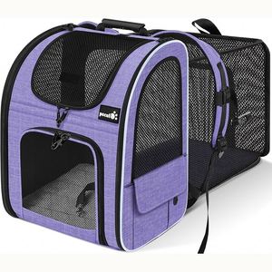 Free sample <b>Large</b> <b>Cat</b> Backpack <b>Carrier</b> Expandable Pet <b>Carrier</b> Backpack for Small Dogs Medium <b>Cats</b> Fit Up to 18 Lbs - Product Image 1