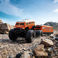 DWI RC Monster Truck Tout-Terrain Mini Voiture Télécommandée d'Escalade Échelle 1:64 2.4G Électrique 6 Canaux Portée 20m Prête à l'emploi avec Chargeur