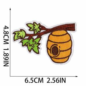 Hot Sale Summer Style Embroidered Iron on Cartoon <b>Bee</b> Sunflower Car Bicycle Patch for Clothes Bag Decoration - Product Image 5