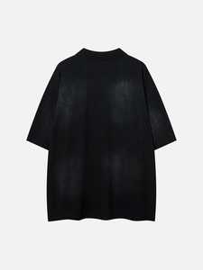 Camiseta Oversize Vintage de Algodón 100% Pesado, Tejido Ecológico, Lavado Ácido Desgastado, para Hombre, con Logotipo Personalizado, Estilo Urbano - Product Image 6