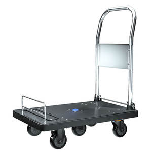 Chariot à main pliable à quatre roues fermé de 100 kg de fabrication industrielle / Chariot à plateforme en nylon OEM pour le shopping et les bagages - Product Image 3