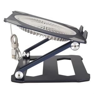 Tuyệt vời ROC Chất lượng cao Máy tính xách tay làm mát Pad 2 trong 1 máy tính để bàn quạt máy tính xách tay mát im lặng gió lớn nhôm máy tính xách tay đứng với <span class=keywords><strong>fan</strong></span> hâm mộ lớn - Product Image 2