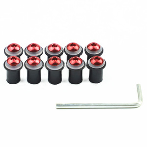 Nouvelles 10 vis décoratives universelles de 5 mm pour pare-brise de moto - Product Image 1