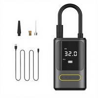 Pompe à air pour pneus de voiture en ABS de haute qualité, mini gonfleur numérique sans fil automatique portable avec LED, alimenté par batterie