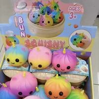 Boîte Mystère Surprise Licorne Arc-en-ciel en Peluche Remplie de Farine, Jouet Sensoriel Doux Anti-Stress Mignon pour Enfants