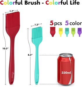 <b>Silicone</b> Kitchen Gadgets Barbecue Brush Oil <b>Silicone</b> Sweep Diy Cake Tool Bbq Grill Brush Silicon Oil Brush - Product Image 5