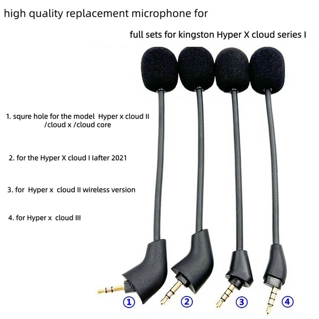 Replacement Microphone Headset Noise Cancelling HyperX Cloud 2 II / HyperX Cloud Sliver / Hyper X CloudIII